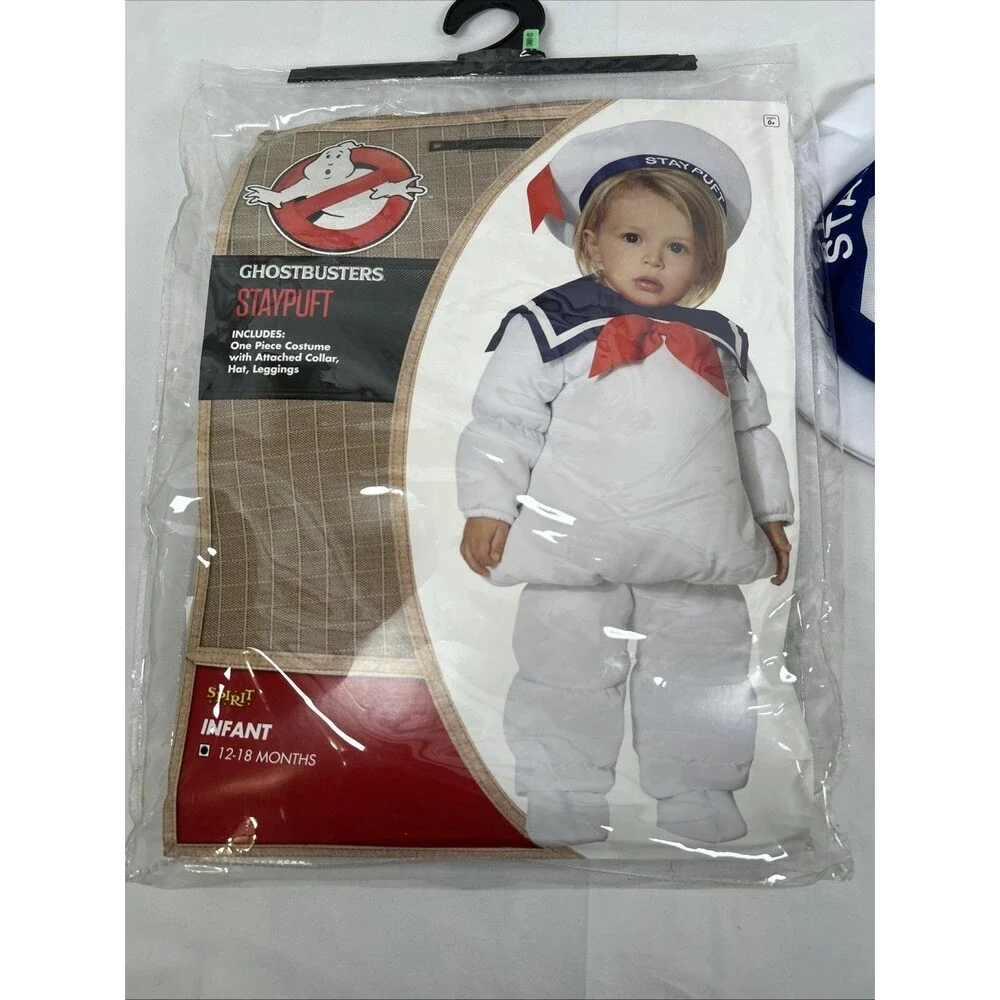 Ghostbusters Stay Puft Marshmallow Spirit Halloween Costume 12-18 Months w/ Hat